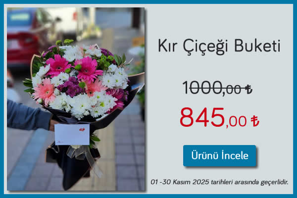 Kır Çiçeği Buketi 01 - 30 Kasım 2025 tarihleri arası geçerli, Kütahya çiçekçi